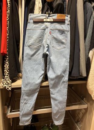 Женские синие джинсы mile high super skinny levi’s2 фото