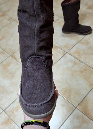 Замшевые сапоги,кроксы crocs (крокс) adela suede boot2 фото