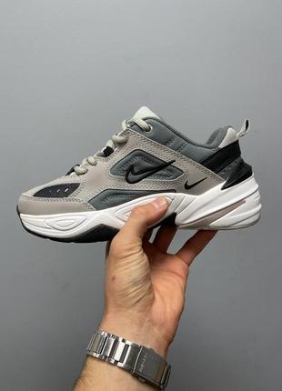 Кроссовки nike m2k tekno «atmosphere grey black’ 2 серые женские / мужские5 фото