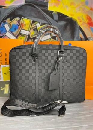 Чоловіча портфель louis vuitton sirius briefcase damier infini s059