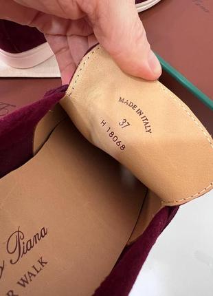 Женские лоферы loro piana лоро пиано бордовый