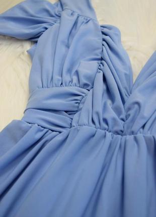 Романтичное платье голубое нежное4 фото