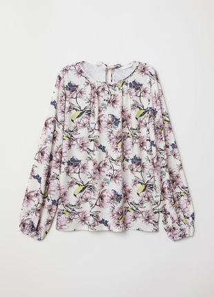Блуза с птичками h&amp;m1 фото