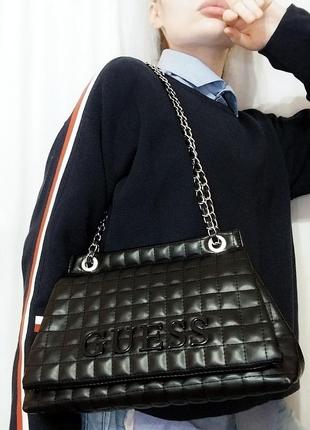 Якісна базова жіноча сумка на плече сумка guess сумка з еко-шкіри10 фото