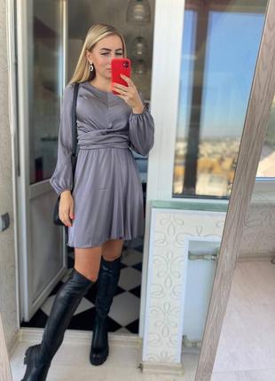 Жіноча вечірня сукня міні шовкова святкова,женское шёлковое платье мини,вечернее нарядное