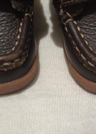 Кожаные коричневые туфли ботиночки детские clarks2 фото