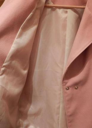 Пальто розовое1 фото