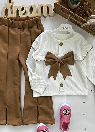 Костюм для дівчинки зі штанами палацо
