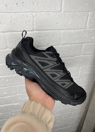 Стильные мужские кроссовки salomon xt-6 black grey чёрные