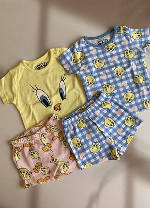 Костюм комплект пижама шорты футболка