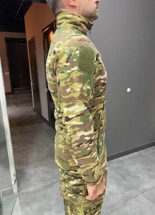 Армійська кофта флісова special, тепла, розмір s, мультикам, шеврони та кишені на рукавах2 фото
