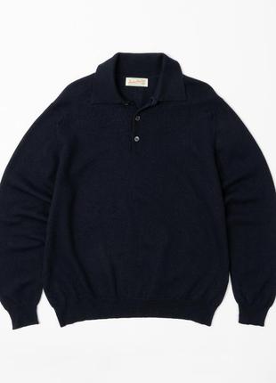 Scott charters wool long sleeve polo sweater мужской свитер