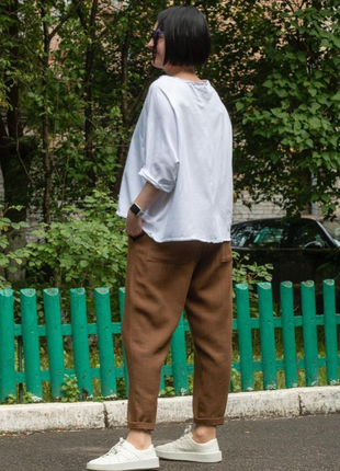 Классные льняные брюки-бойфренды от украинского бренда zosya yanishevska 1399 грн8 фото