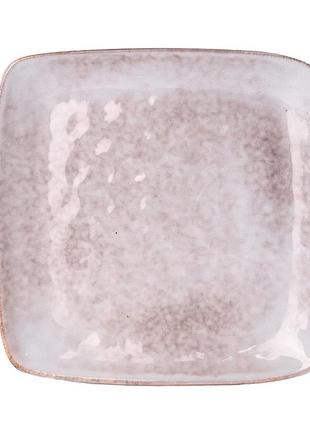 Тарілка плоска квадратна з порцеляни 26.5 см обідня тарілка4 фото