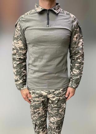 Армейская кофта убакс, пиксель нато, коттон (хлопок), размер m, combat, тактическая рубашка убакс