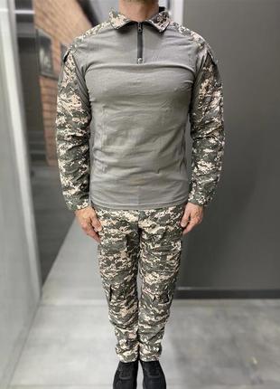 Армейская кофта убакс, пиксель нато, коттон (хлопок), размер m, combat, тактическая рубашка убакс2 фото