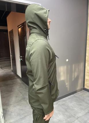 Тактична куртка, softshell, колір олива, розмір m, демісезонна флісова куртка для військових софтшелл3 фото