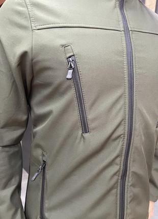 Тактична куртка, softshell, колір олива, розмір m, демісезонна флісова куртка для військових софтшелл6 фото