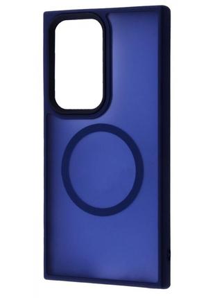 Чохол wave matte insane case with magnetic ring samsung galaxy s22 ultra midnight blue