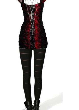 Готична вампірська міні сукня з меиежива з сіткою boohoo1 фото
