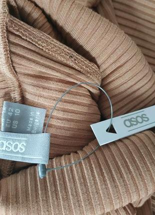 Нюдовое сукню в рубчик від asos5 фото