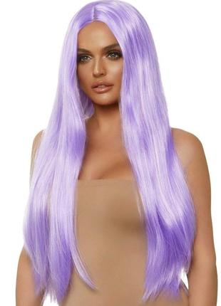 Leg avenue long straight center part wig lavender