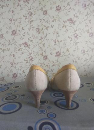 Летние кожаные туфли с открытым носиком2 фото