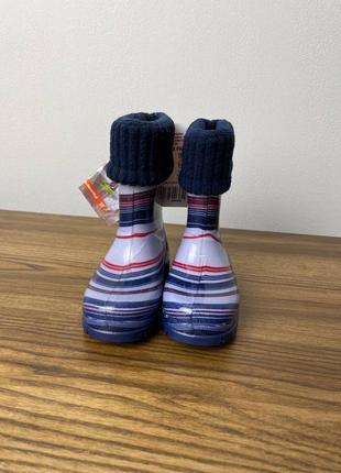 Дитячі резинові чоботи з утепленням2 фото