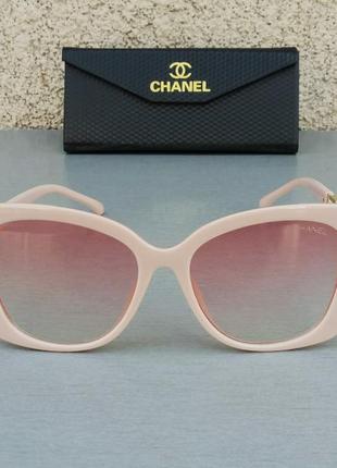 Chanel очки женские солнцезащитные розово бежевые с градиентом1 фото