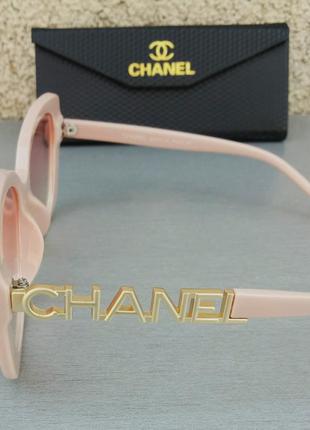 Chanel очки женские солнцезащитные розово бежевые с градиентом4 фото
