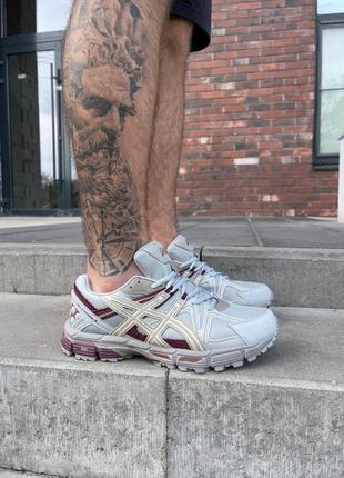 Кроссовки asics gel-kahana 8 grey burgundy2 фото