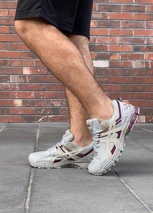 Кроссовки asics gel-kahana 8 grey burgundy3 фото