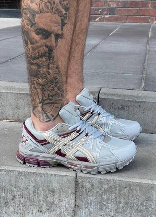 Кроссовки asics gel-kahana 8 grey burgundy1 фото