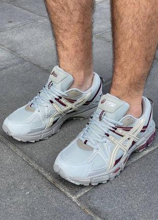 Кроссовки asics gel-kahana 8 grey burgundy7 фото