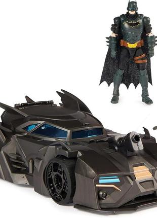 Фігурка бетмен 10 см та бетмобіль batman dc comics spin master 6067473