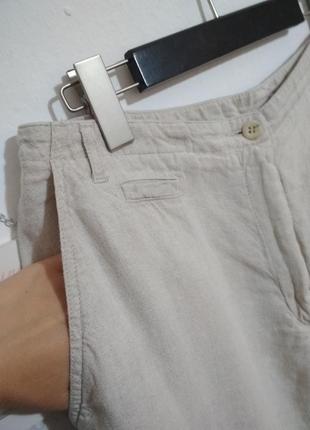 100% лён фирменные винтажные базовые льняные штаны высокая посадка супер качество!!!4 фото