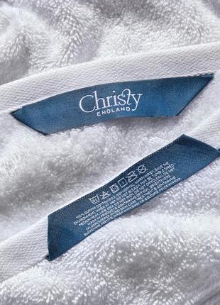 Брендовий білий рушник christy supima (england)3 фото