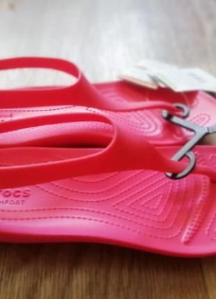 Босоножки сандалии крокс crocs serena flip w open toe sandals оригинал