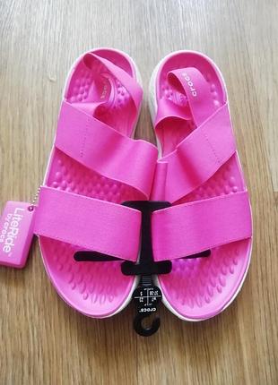 Босоножки сандалии крокс crocs literide stretch sandal open toe оригинал
