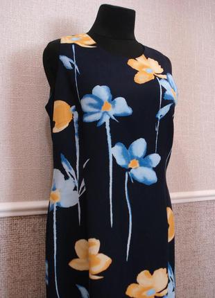 Летнее винтажное платье из вискозы3 фото