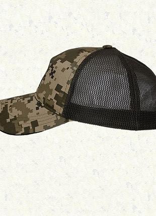 Бейсболка пиксель - вышитый тризуб - сетка - регулятор размера