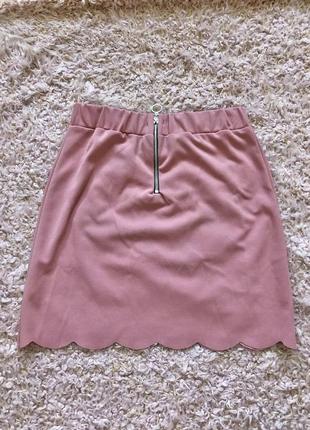 Розовая мини юбка с волнистым подолом от select3 фото