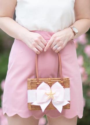 Розовая мини юбка с волнистым подолом от select7 фото