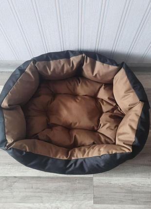 Лежак для собак 50х65см лежанка для средних собак черный + койот5 фото