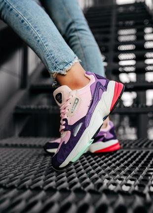 Кросівки adidas  falcon w pink/purple/white кроссовки