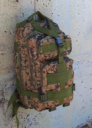 Тактичний армійський рюкзак піксель. військовий чоловічий рюкзак, наплічник на 25 літрів8 фото