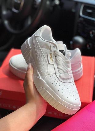 Кроссовки  женские puma cali "triple white"