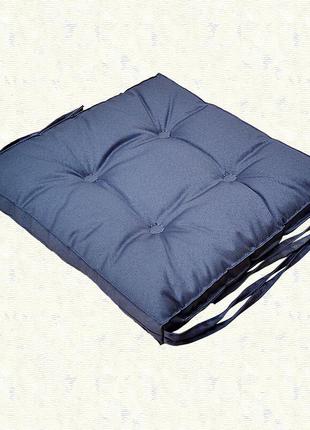 Подушка для стула с завязками 40х40 см - мокрый асфальт