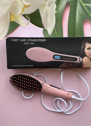 🛍нова гребінець-праска/рожева гребінець-випрямляч/fast hair straightener hqt906🛍