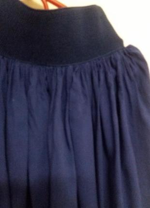 Итальянская angelie длинная синяя  юбка на резинке4 фото